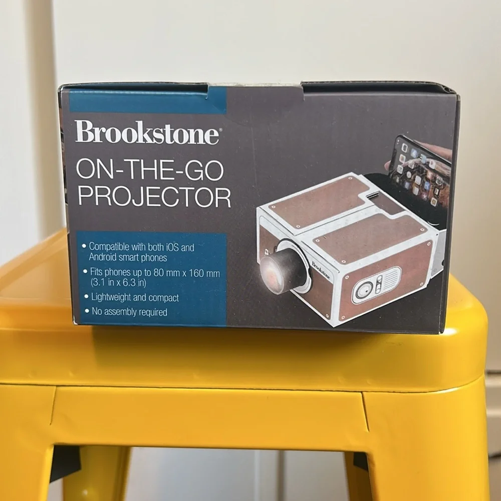 Brookstone On-The-Go Projector, Cell Phone Projector Apple Android
